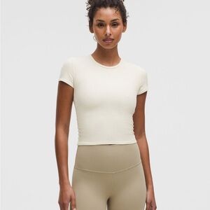 All It Takes Back Twist Ribbed Short-Sleeve Shirt